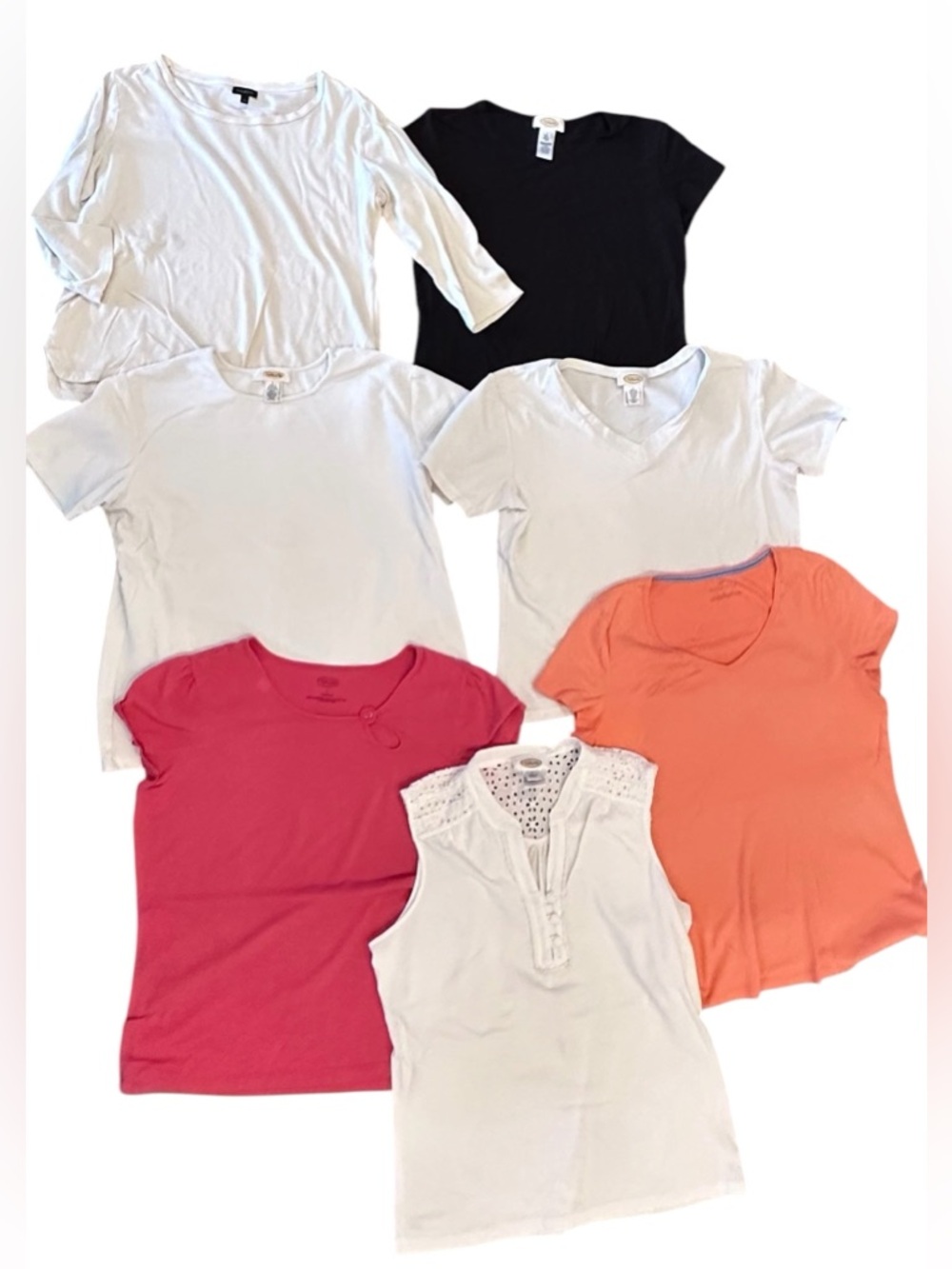 Women’s TALBOTS Cotton Tees T-Shirts Tops Tank Lot of 7 Pieces LARGE